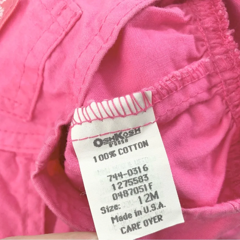 Hold Vintage 90’s Oshkosh b’gosh Pink baby Overalls